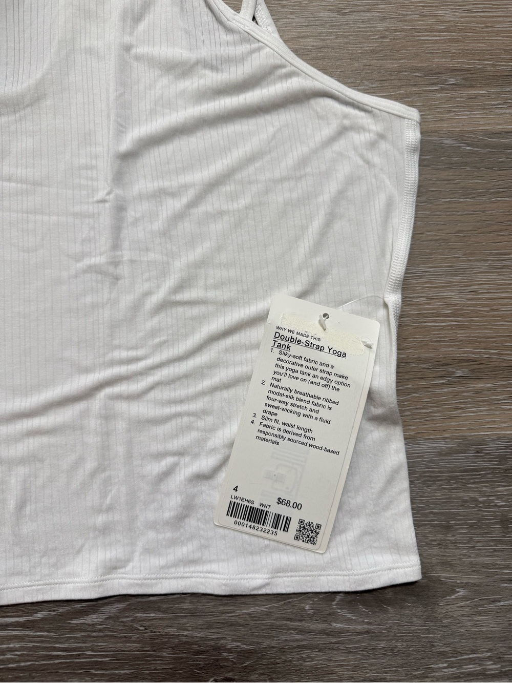 lululemon athletica White Ribbed Racerback Tank - Picture 3 of 3